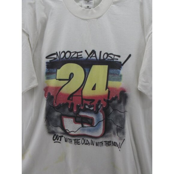 VINTAGE Jeff Gordon Shirt XL NASCAR Racing Fruit Of The Loom 90s Tee * - Picture 2 of 16